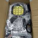 BIGLION.X 4 Inch Pair 160W 18800LM Amber Fog Lights Offroad Pods Super Bright Driving Spot With Wiring Harness IP68 12V 24V for Pickup Trucks SUV ATV UTV