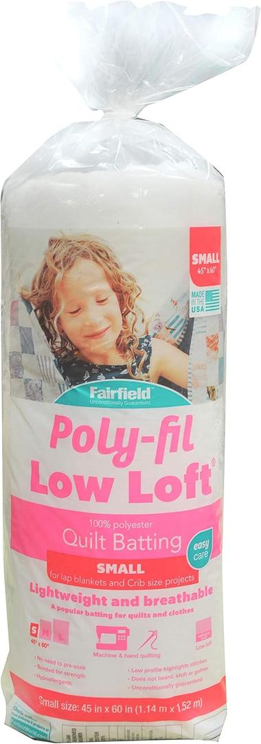 Fairfield Poly-Fil Low-Loft Batting Crib 45" X 60" (Each)