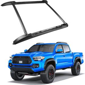 Roof Rack Cross Bar Compatible with Toyota Tacoma 2005-2023 Double Cab Rooftop Side Rails Aluminum Crossbars for Kayak, Surfboard, Canoe, Bike, Luggage & Cargo Carrier Accessories