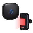 Wireless Motion Sensor Alarm Indoor, 1 PIR Detector + 1 Receiver, Movement Activated Doorbell Chime for Home Doorway/Business Entry/Garage Security/Store Entrance, Pet/Elderly/Dementia Monitor (Black)