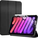 ProCase Smart Case for iPad Mini 7 A17 Pro 2024/iPad Mini 6 2021 8.3 Inch iPad Mini 7th/6th Gen Case, Hard Back Cover for iPad Mini 8.3" 7th Gen A2995/A2996/A2993/6th Gen A2567 A2568 A2569 -Black