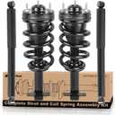 MOSTPLUS 345074 579105 Front and Rear Strut Shock Assemblies Compatible with 2007-2013 GMC Sierra 1500/Chevy Silverado 1500 w/o electronic suspension (Set of 4)