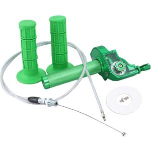 Mini Bike Throttle Kit with Cable Throttle Assembly CNC Quick Action Twist Throttle Compatible with 7/8" Handlebars 50cc-250cc Dirt Pit Bike Mini Bike ATV Motorcycle (Green)