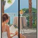 WochiTV Gray Magnetic Screen Door Fits Door Size 28" x 78", Screen Size 30" x 80", Mesh Net Curtain with Magnet Keep Fresh Air in (Middle-open Gray)