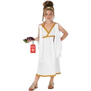 fun shack Kids Greek Goddess Costume Girls, Toga Costume Kids, Athena Costume Greek Costume Girls, Girls Goddess Costume (Medium, White)