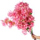 6 PCS Silk Bougainvillea Artificial FlowersUV Resistant, 36 Branches, Long Stems Faux Flower, Realistic Fake Bougainvillea Vines, for Wedding Porch Home Party Garden DIY Decor - 38 inch (Pink)
