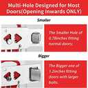 Portable Door Lock 2Pack Extra Lock for Additional Privacy and Safety in Home,Hotel and Apartment,Prevent Unauthorized Entry,Protect Family Security in Traveling,Home,Bedroom,Hotel,Apartment,AirBNB (Red&Black)