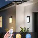 2 x OIYN Smart Outdoor Wall Light, RGBWW LED Porch Light with 30 Scene Modes, 1500LM, IP65 Waterproof, DIY Color-Changing Wall Lamp for Garden, Patio, Christmas and Holiday Decorations 1 Pack
