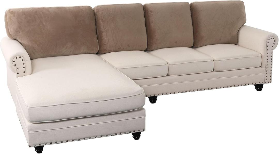PrinceDeco Sectional Couch Covers Velvet Cushion Covers for Sectional Couch Washable Cushion Covers for Sectional Sofa Pet Friendly Sectional Sofa Slipcovers(1 Chaise Back+ 3 Sofa Back,Taupe) PrinceDeco Sectional Couch Covers Velvet Cushion Covers for Sectional Couch Washable Cushion Covers for Sectional Sofa Pet Friendly Sectional Sofa Slipcovers(1 Chaise Back+ 3 Sofa Back,Taupe)