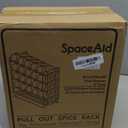 SpaceAid Pull Out Spice Rack Organizer with 20 Jars, Heavy Duty Slide Out Seasoning Organizer for Kitchen Cabinets, with 801 Labels and Chalk Marker, Left Facing