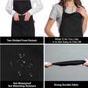 4 Pack Black Aprons, Black Apron with Pockets, Water and Oil Resistant for Women Men Cooking Kitchen Chef Apron