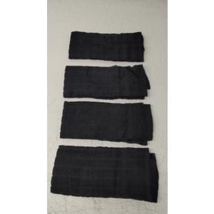 DII Basic Terry Collection Windowpane Dishtowel Set, 16x26, Black Solid, 4 Piece