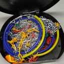 Snow Chains, Wear-Resistant High Carbon Steel Anti Slip Tire Chain for Passenger Cars, Pickups, and SUVs, Set of 2 (KN130)