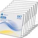 DESONAUT 8 Pack Slanted Back Acrylic Sign Holder 5x7 inches,Clear Tabletop Sign Holder,Acrylic Picture Frames Stands for Display,Plastic Flyer Menu Holder for Office,Home,RestaurantHorizontal