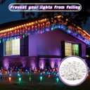 72 Pcs Mounting Brackets Compatible with Govee Outdoor LED Lights (Non Pro Version H705) Light Clips for Outdoor Lights H805, Install Firmly, White