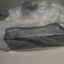 Under Desk Cable Management Tray No Drill, Metal Mesh Cable Management Under Desk with Clamp Mount, 2 Hole Cable Tray with Wire Management and Cord Organizer for Home Office Standing Desk (13.38", Black)