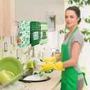 Patelai 6 Pcs St. Patrick's Day Kitchen Towels Clover Towel Shamrock Bathroom Hand Towels Dish Tea Towel St. Patrick's Day Gifts Decorations 18 x 28 Inches