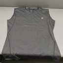 Runhit Sleeveless Compression Shirt Men Tank Top Athletic Muscle Shirts for Men (Gray, XL)