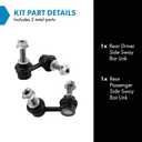 TRQ Rear Driver and Passenger Side Sway Bar Link Set 2 Piece Compatible with 2006-2007 Subaru B9 Tribeca 2008-2014 Tribeca 2008-2019 Toyota Sequoia