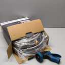 Lefree Garden Hose 100ft, Metal Garden Hose, Flexible Water Hose with 10-Function Nozzle, Stainless Steel Heavy Duty Hose, Crush Resistant, Leak Proof, No Kinks Garden Hoses for Yard, Outdoors, Rv (Silver)