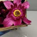 6PCS Artificial Daisy Flowers Fake Daisies Faux Purple Flowers Indoor Silk Fower Arrangements for Home Summer Garden Table Centerpiece Vase Grave Wedding Decor (11.42")