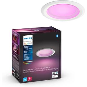 Philips Hue White and Color Ambiance Extra Bright High Lumen Dimmable LED Smart Retrofit Recessed 4" Downlight Compatible with Amazon Alexa Apple HomeKit and Google Assistant (1 Pack)