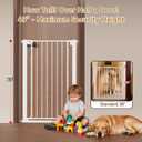 43 inch Tall Safety Dog Gate Adjustable 29.7-45.2 inch Extra-Wide Metal Pet Gate Drill-Free Pressure-Mount Installation kit Self-Closing Cat Gate for StairwellsDoorwaysWhite