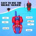 Kids Walkie Talkies Toys for 4 5 6 Years Old Boys,Spider Toy Gifts Age 4 5 6 7 8 Toddler Walkie Talkies 2 Pack with Lanyard for Outdoor Garden Hiking Camping Play Boy Girls Birthday Presents