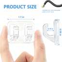 2 x JEAYYDSI Hooks for Outdoor String Lights, 48 PCS Waterproof Christmas Light Clips Outdoor with Adhesive Strips, No Tools UV-Resistant String Light Hooks for Patio Decor