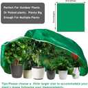 2pcs Huge Plant Covers Freeze Protection, 95"x83" Winter Tree Cover with Zipper Drawstring Thickened Frost Blanket Cloth Outside Plants Wrap Bag Garden Covers for Potted Plant Shrubs Flower Fruit Tree