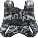 ZELUS Weighted Vest, 6lb/8lb/12lb/16lb/20lb/25lb/30lb Weight Vest with Reflective Stripe for Workout, Strength Training, Running, Fitness, Muscle Building, Weight Loss, Weightlifting (Gray Camo)