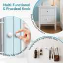 Self Adhesive Cabinet Knobs, Aluminum Alloy Self-Stick Drawer Pull Handles for Sliding Glass Door, Cabinet, Cupboard, Dresser, Closet, Window - Stick On No-Drilling Drawer Knobs (16, White)