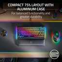 Razer BlackWidow V4 75% Mechanical Gaming Keyboard: Hot-Swappable Design - Compact & Durable - Orange Tactile Switches - Chroma RGB - MF Roller & Media Keys - Comfortable Wrist Rest - Black