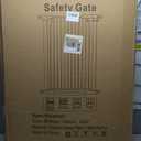 41" Extra Tall Cat Gate for Doorway, 54.8-57.4'' Metal Pet Baby Safe Gate, Extra Wide Pressure Mounted Child Door with Expansion Kit, No Drilling Cat Fence Indoor, No Climb Baby Proof Gate, White