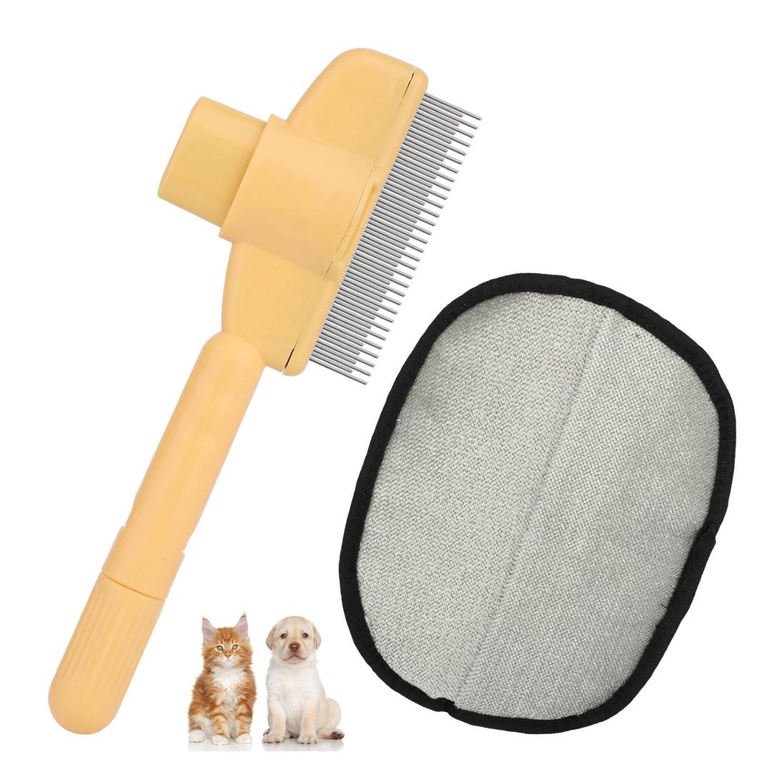 Pet Grooming Gloves & Combs, Double-Sided Electrostatic Pet Hair Removal Mitt Multi-Functional Reusable Animal Hair Remover Tools for Carpet Sofa Clothing Furniture