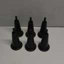 6 Pcs 5'' High Rise Bed Frame Risers, Heavy Duty Stem Bed Frame Feet with Socket Sleeve to Replace,Lift by 5 Inches (Fits Both  inch and 3/8 inch Inside Diameter Bed Frame Feet)