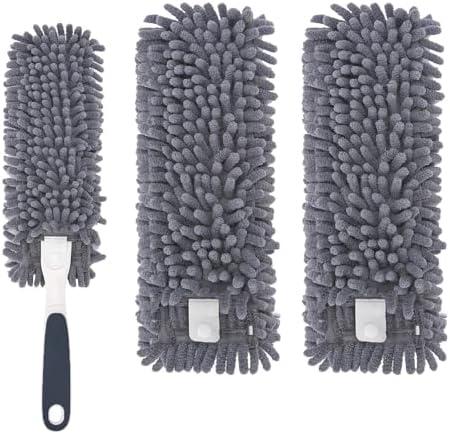 Yicotira Reusable Microfiber Duster Refills Compatible with for MR.SIGA & OXO Duster- Washable Dusters Refill for MR.SIGA Lint Free Microfiber Duster for Cleaning, 2 Pack (Handle is Not Included)