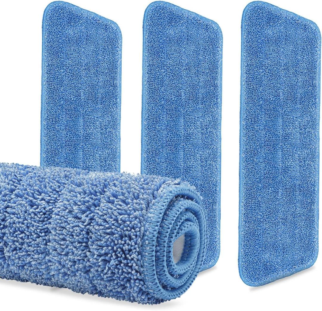 3-Pack Cinch Mop Replacement Heads, Microfiber Mops for Floor Cleaning - Wall Mop with Reusable Washable Pads, Compatible with Cinch Mop - Microfiber Wholesale