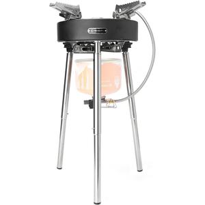 Fire-Maple Saturn X Camping Stove - High-Power Outdoor Cooking Stove with Dual Preheating Tubes, Wind-Resistant, Adjustable Height and Foldable Supports for Camping