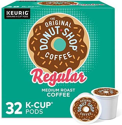 The Original Donut Shop Regular, Single-Serve Keurig K-Cup Pods, Medium Roast Coffee Pods, 32 Count