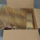 SUT 300 Pcs Gold Plastic Cutlery, Gold Utensils Disposable, Gold Plastic Silverware Set Include 100 Gold Plastic Forks, 100 Gold Plastic Spoons, 100 Gold Plastic Knives Heavy Duty Flatware for Party
