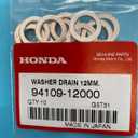 Honda compatible with Drain Plug Washers 12MM (94109-12000) (Qty 10)