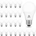 E ENERGETIC LIGHTING 24-Pack A19 LED Light Bulbs 60 Watt Equivalent, Cool White 4000K, E26 Medium Base, Non-Dimmable LED Light Bulb, ETL Listed