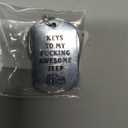 Car Lover Keychain Gift Stainless Steel Dog Tag Keyring Wrangler Accessories Gift for Car Lover (Keys to My)