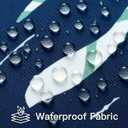 OTOSTAR Outdoor Waterproof Throw Pillow Covers 18x18 Inch Set of 2 Double-Sided Dark Blue Yellow Tropical Leaf and Flower Spring Summer Decorative Pillow Cases for Patio Funiture Garden Balcony Couch