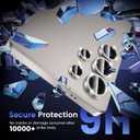 Tensea (3+2PCS Compatible with Samsung Galaxy S25 Ultra Camera Lens Protector, 9H Tempered Glass Camera Cover Screen Protector Metal Individual Ring [Installation Tray][Case Friendly] (Glitter Gray)