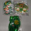 18PCS St. Patrick's Day Shamrock Necklace Clover Green Bead Party Favors Novelty St Patricks Day Shot Glasses Bead Necklaces Irish Beer Decorations Supplies