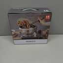 Deep Fryer Pot (F), 11"/4.4Qt (4.2 L) Extra Large Tempura Frying Pot with Lid, 304 Stainless Steel Fry Pot with Fahrenheit Thermometer and Oil Drip Drain Rack