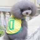 2026 World Cup Shirt for Dog, Soccer Jersey Pet Costume, Dog Jerseys for Small Medium Large Dogs, Football Shirt for Pets Yellow Large
