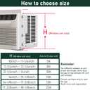 Flehomo Window Air Conditioner Side Panels with Frame, Adjustable Insulation AC Side Panel for 5,000 BTU Window AC Unit, Frame Included, PCS 1